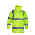 Wasserdichtes Hi Vis Hoodie Reißverschluss Reflektierende Sicherheitsjacke